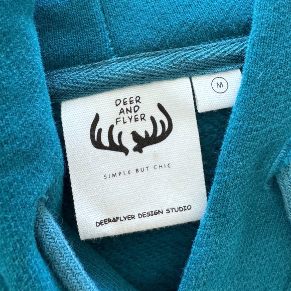 Army Baker Teal Deer and Flyer Hoodie Sweatshirt - Picture 4 of 5